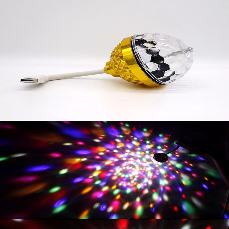 七彩旋轉mini魔球氛圍燈（USB）Rainbow Rotating Mini Magic Ball Atmosphere Light (USB)