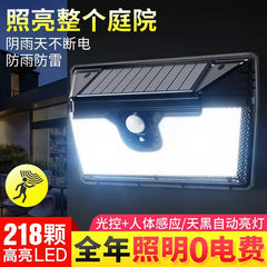 太陽能室外壁燈100LED戶外壁燈庭院照明防水人體感應壁燈Solar Outdoor Waterproof Wall Light