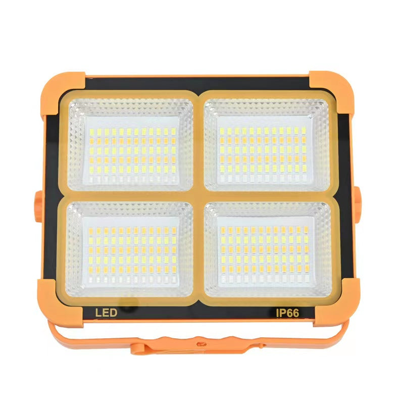 太陽能手提燈充電投光燈戶外露營燈便攜超亮家用移動應急照明燈