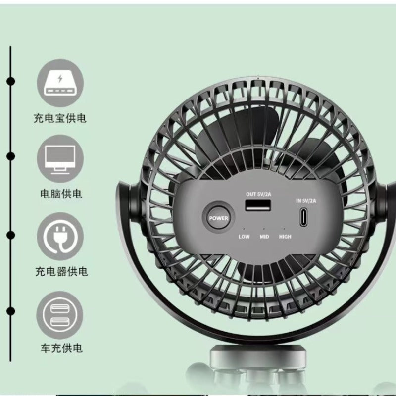 八爪魚風扇USB迷你電風扇嬰兒推車支架風扇車載便攜風扇